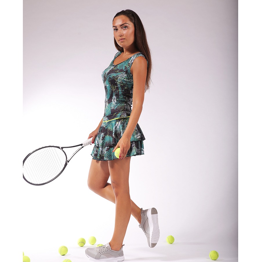 ESTRADA printēta tenisa kleita bez piedurknēm