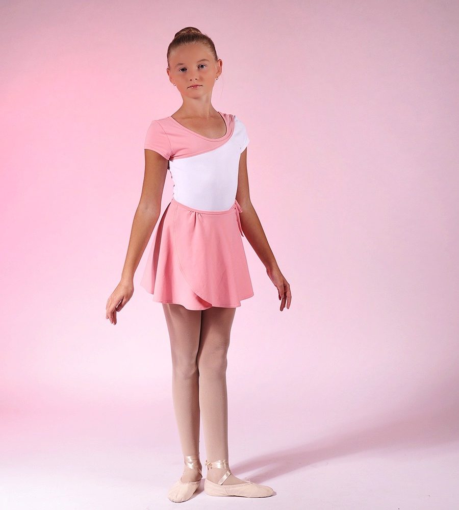 Asymetrical girl's dance leotard