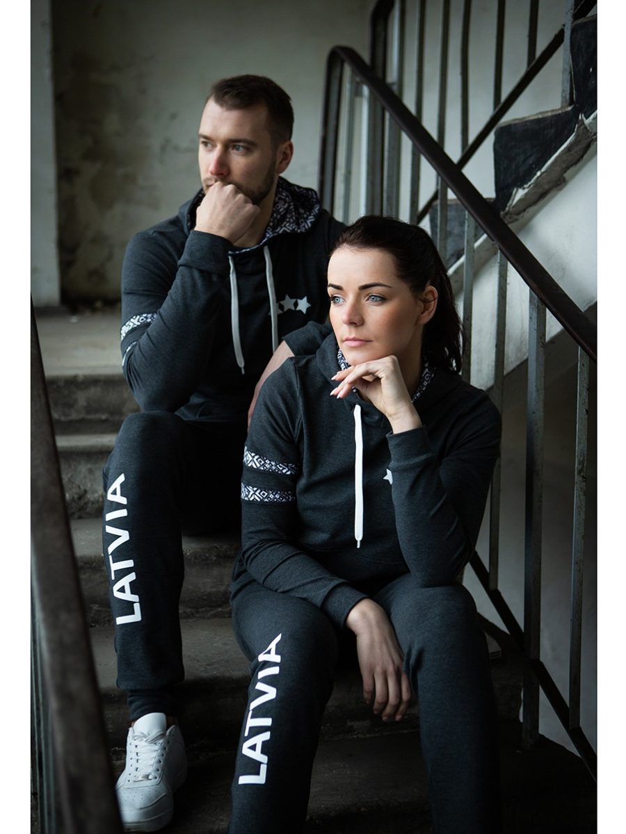 ESTRADA Cotton Tracksuit Hoodie Set "LATVIA"