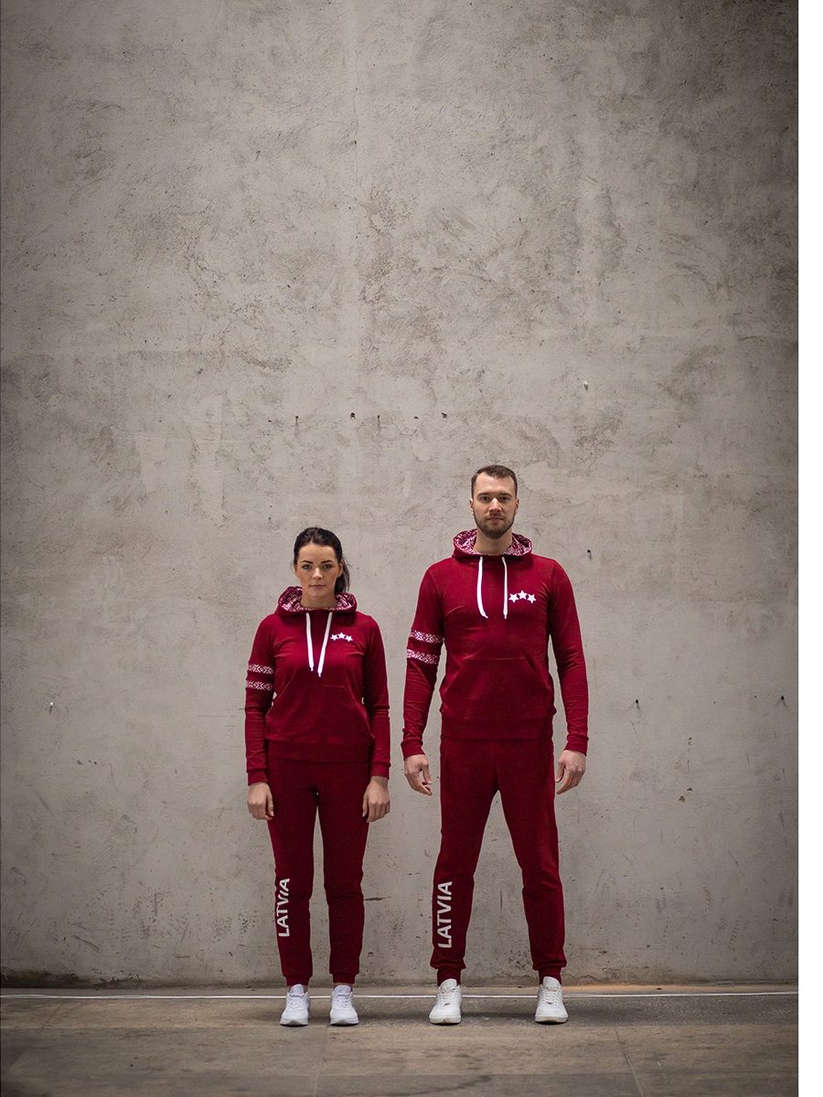 ESTRADA Cotton Tracksuit Hoodie Set "LATVIA"