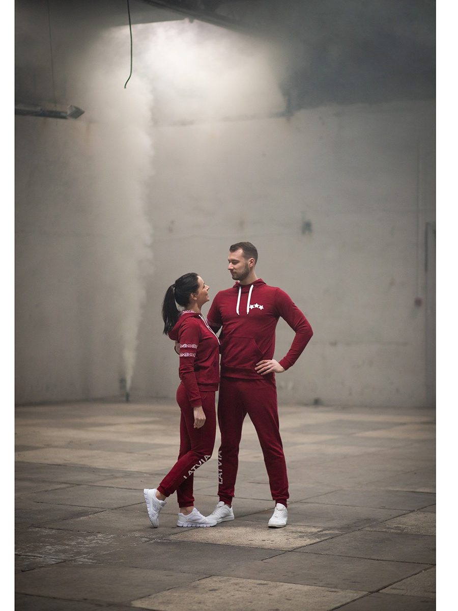 ESTRADA Cotton Tracksuit Hoodie Set "LATVIA"