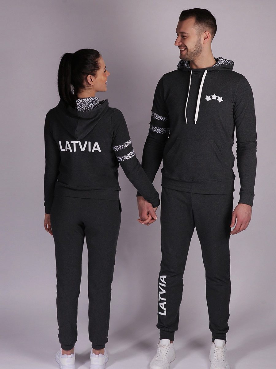 ESTRADA Cotton Tracksuit Hoodie Set "LATVIA"