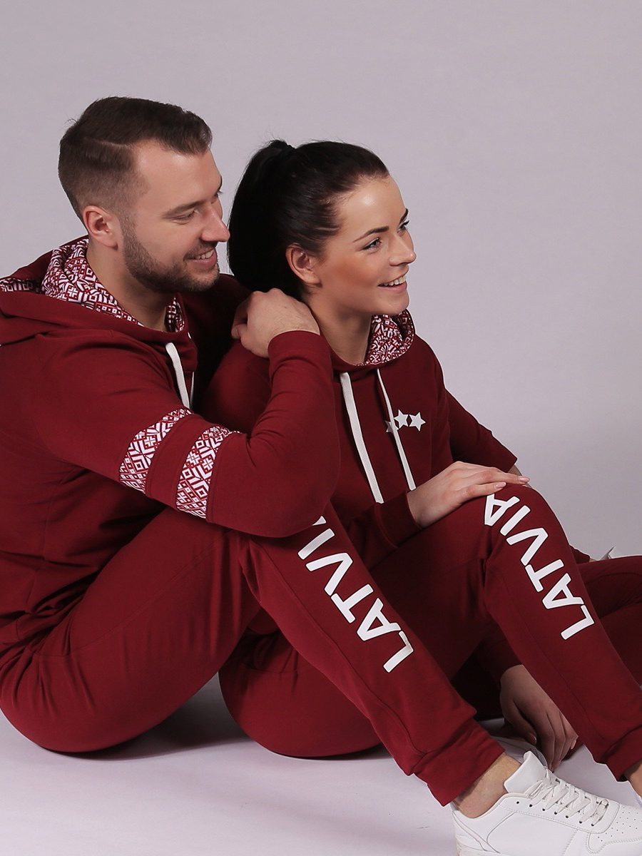 ESTRADA Cotton Tracksuit Hoodie Set "LATVIA"