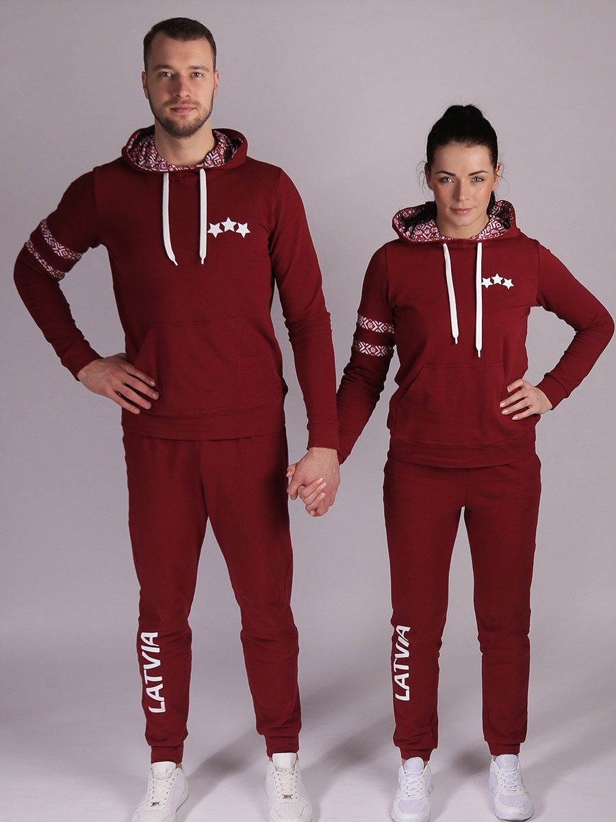 ESTRADA Cotton Tracksuit Hoodie Set "LATVIA"