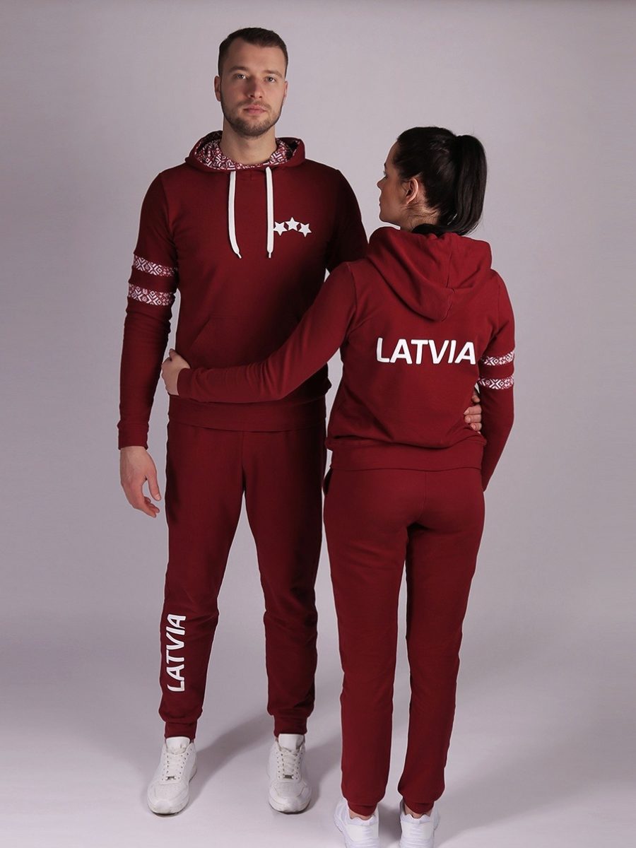 ESTRADA Cotton Tracksuit Hoodie Set "LATVIA"