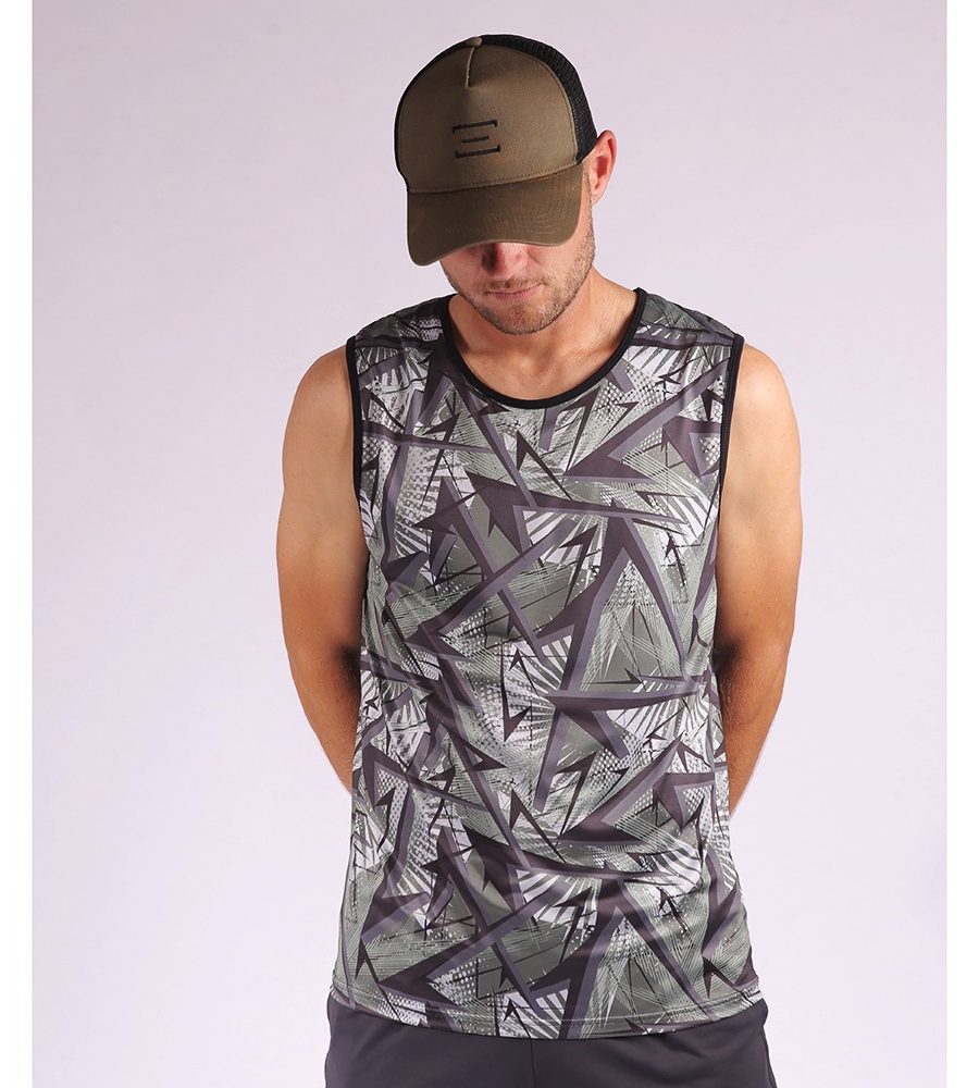 ESTRADA men's training grunge-printed tank