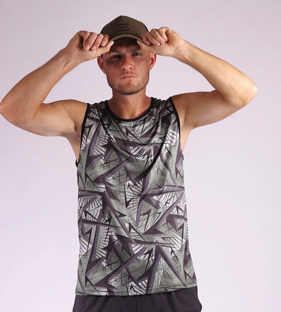 ESTRADA men's training grunge-printed tank