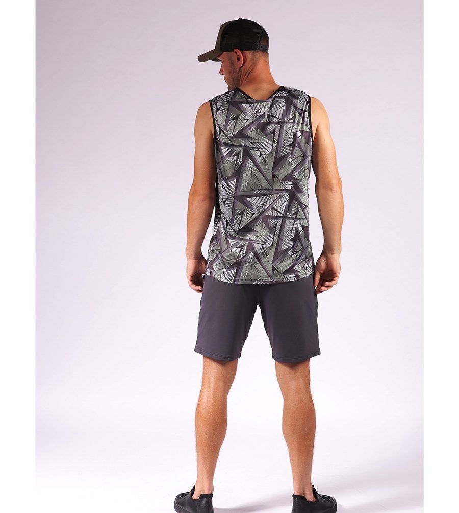 ESTRADA men's training grunge-printed tank