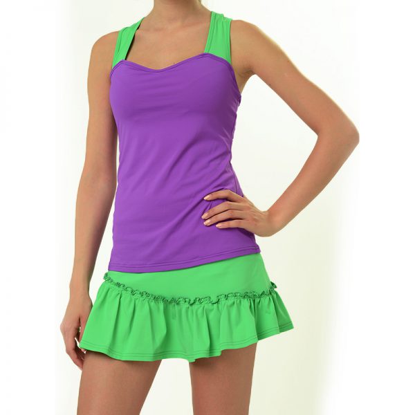 ESTRADA ruffle tennis skirts with built-in shorts