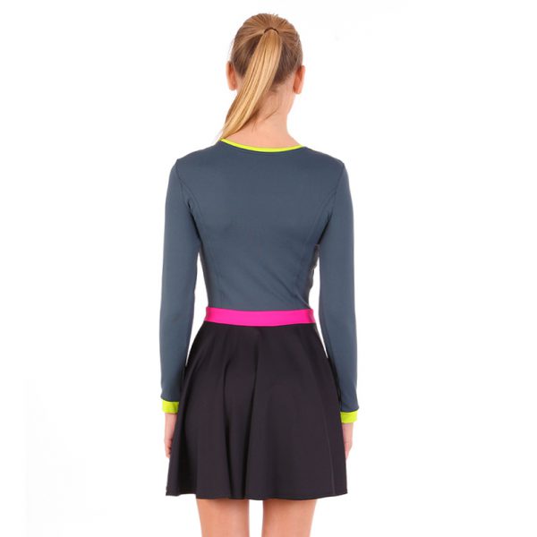 ESTRADA long sleeve multicolor dress