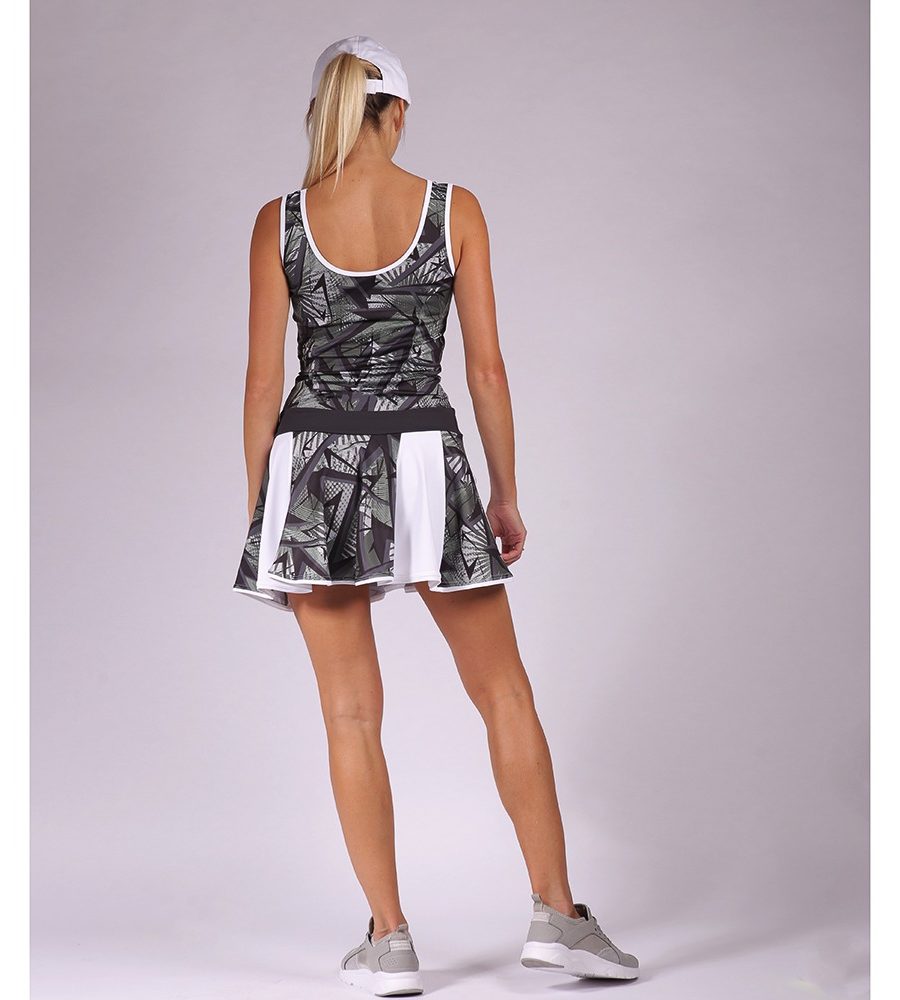 ESTRADA grunge style printed Tennis dress