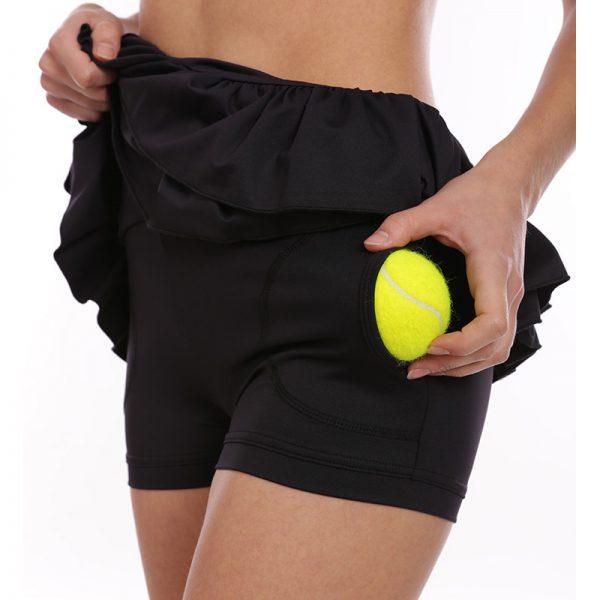 ESTRADA flouncy-geometric style skirts (built-in shorts)