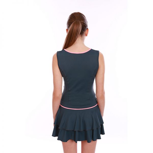 ESTRADA Tennis Kleid mit 2 Volants