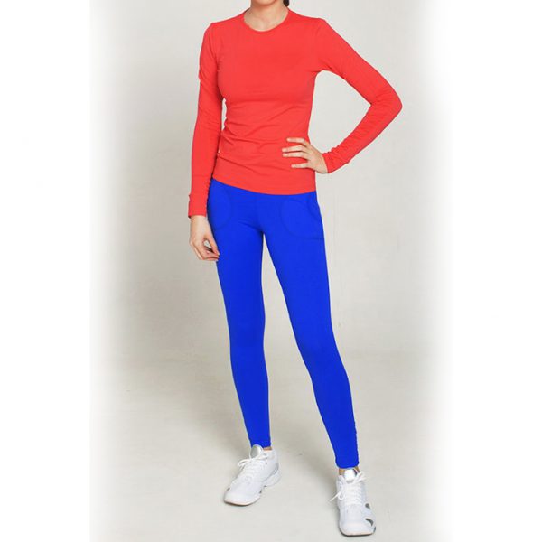 ESTRADA tennis leggings with ruffle side