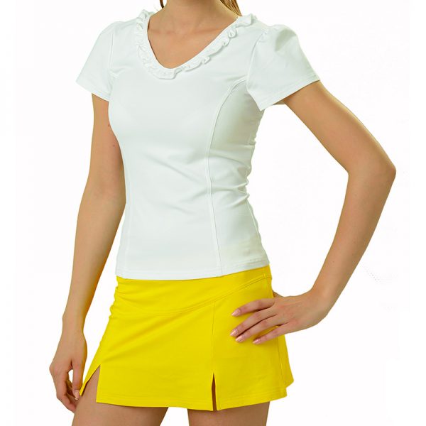 ESTRADA short sleeve romantic tennis top