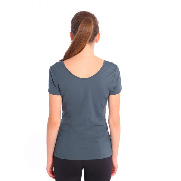 ESTRADA sweetheart neckline top with short sleeves