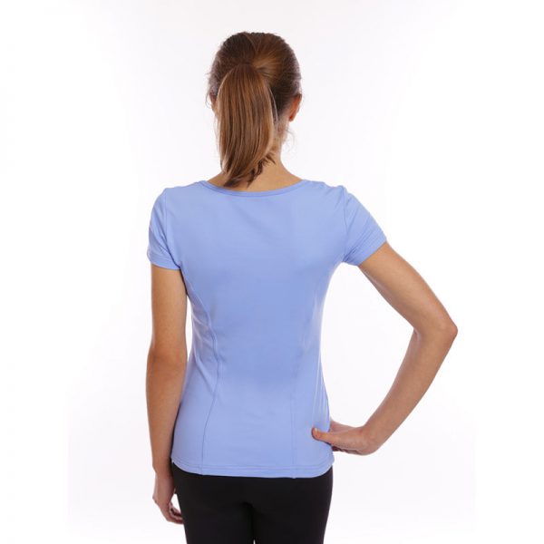 ESTRADA short sleeve U neckline top