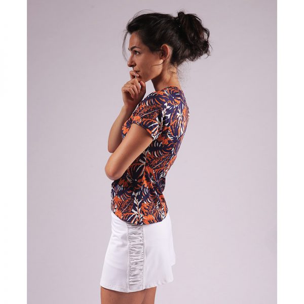 ESTRADA tennis top with flower-print