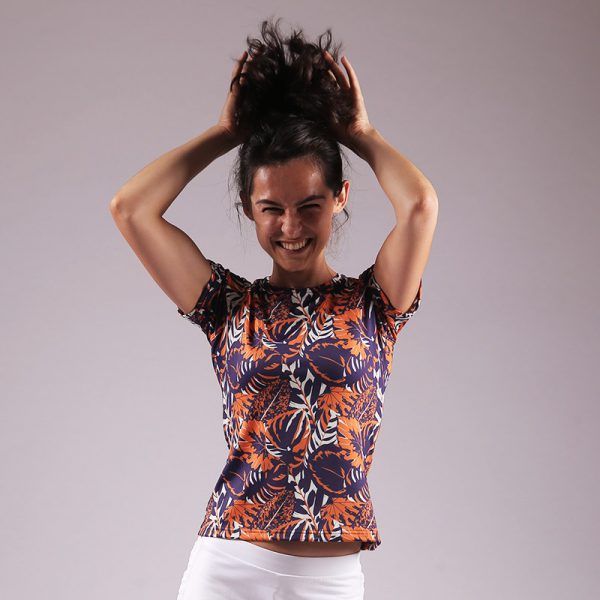 ESTRADA tennis top with flower-print