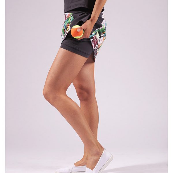 ESTRADA Tropisch Tennis Rock (mit Shorts)