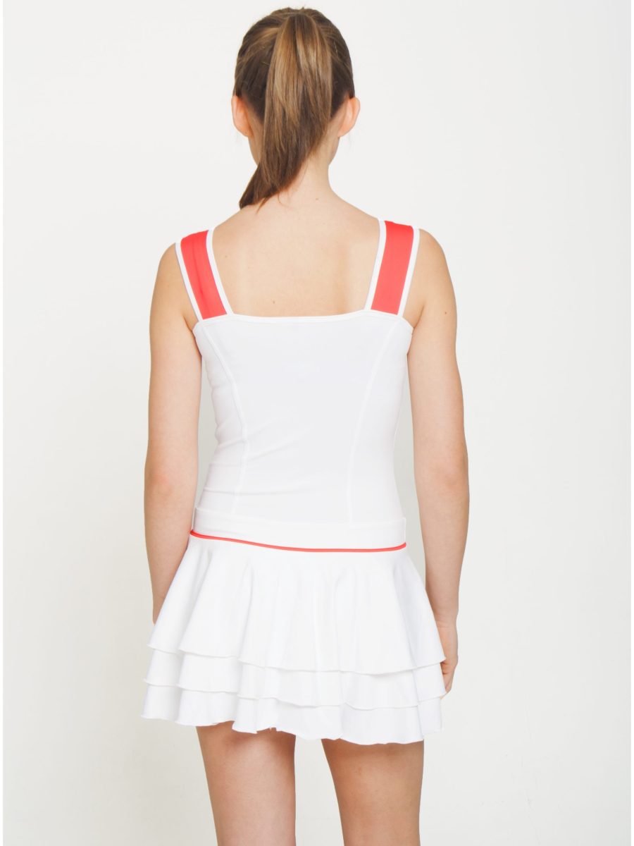 ESTRADA Tennis Kleid mit 3 Volants