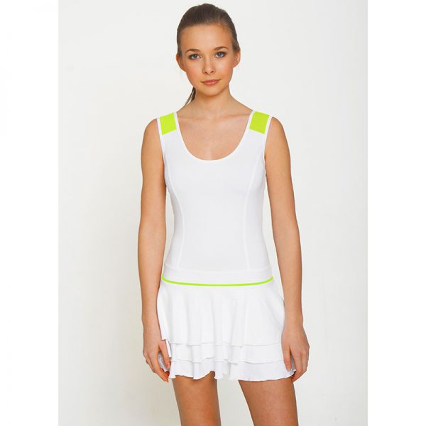 ESTRADA Tennis Kleid mit 3 Volants