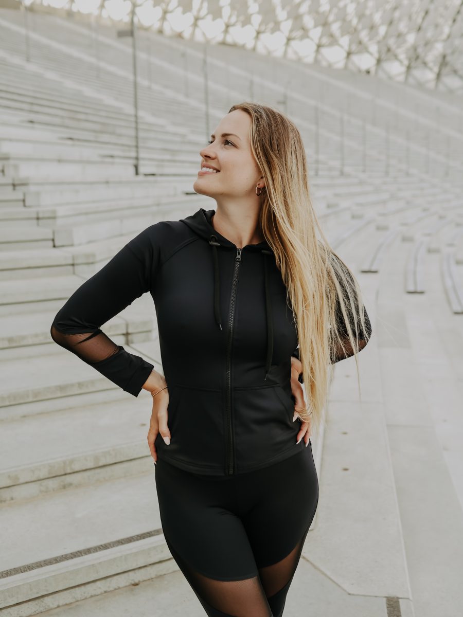 Mesh detail feminine sports jacket for women